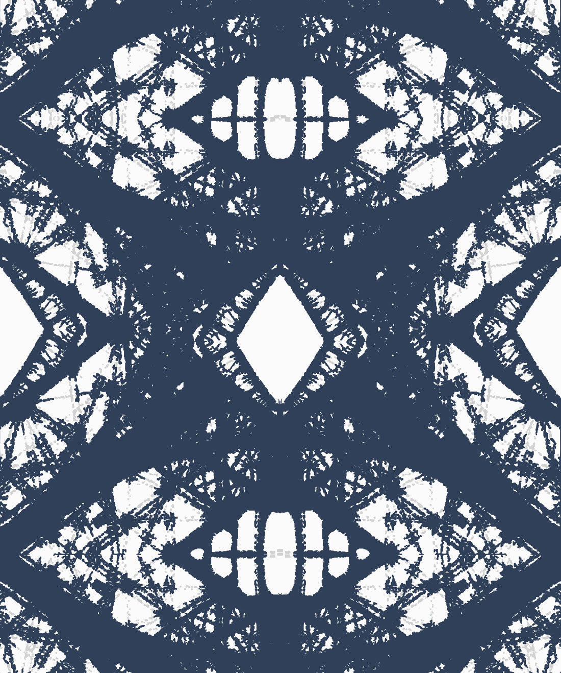 Esther Navy Subtle Kaleidoscope Wallpaper