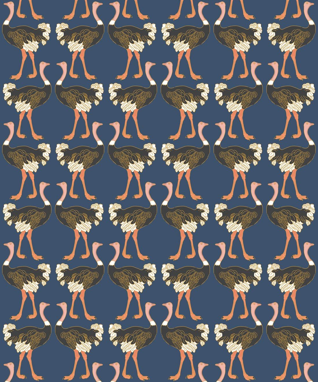 Ostrich Strut Wallpaper