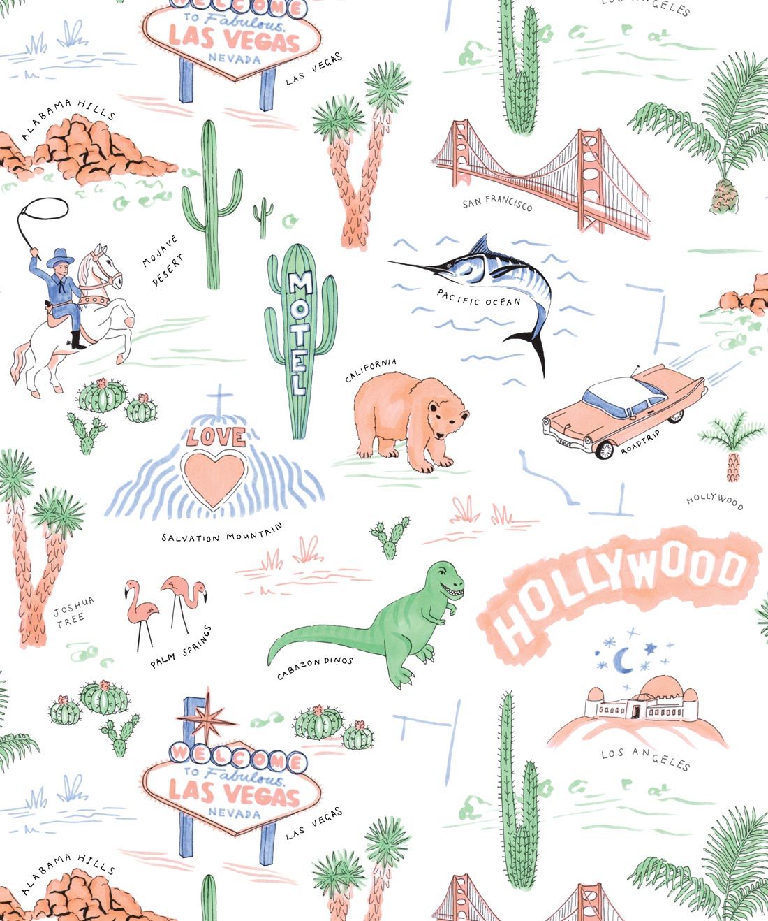 The Road Trip is an American Retro wallpaper