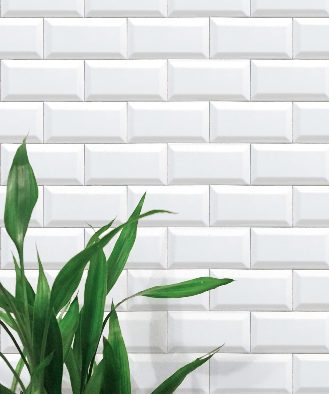 White Subway Tile Wallpaper