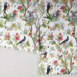 Australia Wallpaper • Cockatoos, Koalas, Parrots, Finches • Milton & King USA • Canvas Wallpaper Roll
