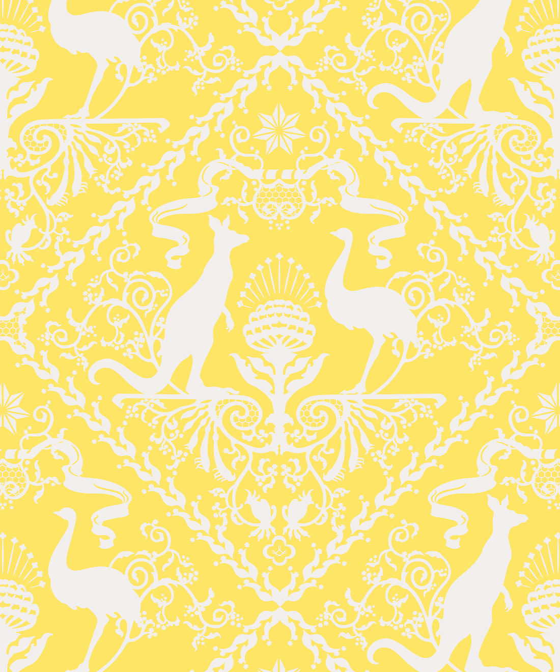 In Australia We Trust Sunshine • Australian Wallpaper • Australian Coat of Arms • Milton & King • Yellow Wallpaper