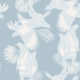 Magpie Wallpaper • Milton & King • Kingdom Home • Bird Wallpaper • Blue Bell Swatch