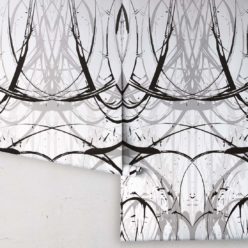 Penthu Wallpaper by Simcox • Color Black & White • Contemporary Wallpaper • rolls