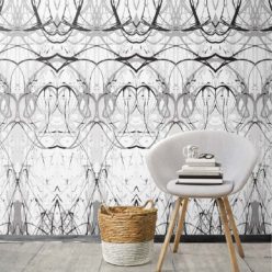 Penthu Wallpaper by Simcox • Color Black & White • Contemporary Wallpaper • insitu