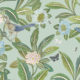 Summer Garden Wallpaper • Aqua Wallpaper • Floral Wallpaper Swatch