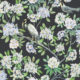 Victoria Wallpaper • Floral Wallpaper • Charcoal Wallpaper • Swatch