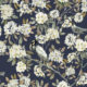 Victoria Wallpaper • Floral Wallpaper • Navy Wallpaper • Swatch