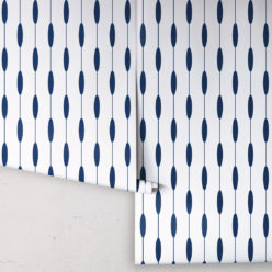 Bowline Wallpaper • Geometric Wallpaper • Striped Wallpaper • Navy Wallpaper • Rolls