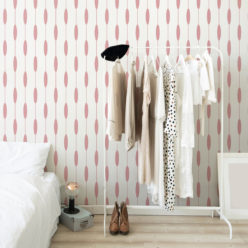 Bowline Wallpaper • Geometric Wallpaper • Striped Wallpaper • Pink Wallpaper • Rolls
