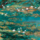 Water Lillies Wallpaper • Abstract Wallpaper • Dreamy Wallpaper • Teal Wallpaper • Swatch