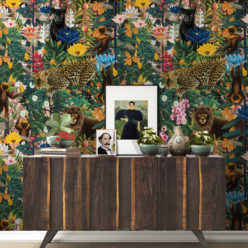 The Jungle Wallpaper • Animal Wallpaper • Botanical Wallpaper • Coral Wallpaper • Insitu