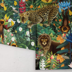 The Jungle Wallpaper • Animal Wallpaper • Botanical Wallpaper • Greenery Wallpaper • Rolls