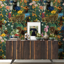 The Jungle Wallpaper • Animal Wallpaper • Botanical Wallpaper • Greenery Wallpaper • Insitu