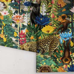 The Jungle Wallpaper • Animal Wallpaper • Botanical Wallpaper • Hazelwood Wallpaper • Rolls