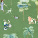 At The Dog Park Wallpaper • Kids Wallpaper • Green • Swatch