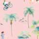 At The Dog Park Wallpaper • Kids Wallpaper • Pink • Swatch