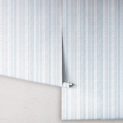 Star Stripe Wallpaper • Dusty Blue • Rolls