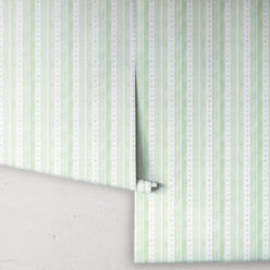 Star Stripe Wallpaper • Green • Rolls