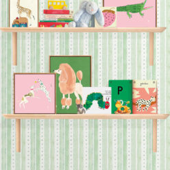 Star Stripe Wallpaper • Green • Insitu
