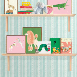 Star Stripe Wallpaper • Turquoise • Insitu