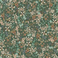 County Flowers Wallpaper • Eloise Short • Vintage Floral Wallpaper • Granny Chic Wallpaper • Grandmillennial Style Wallpaper • Avocado • Swatch