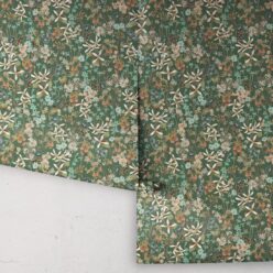 County Flowers Wallpaper • Eloise Short • Vintage Floral Wallpaper • Granny Chic Wallpaper • Grandmillennial Style Wallpaper • Avocado • Rolls