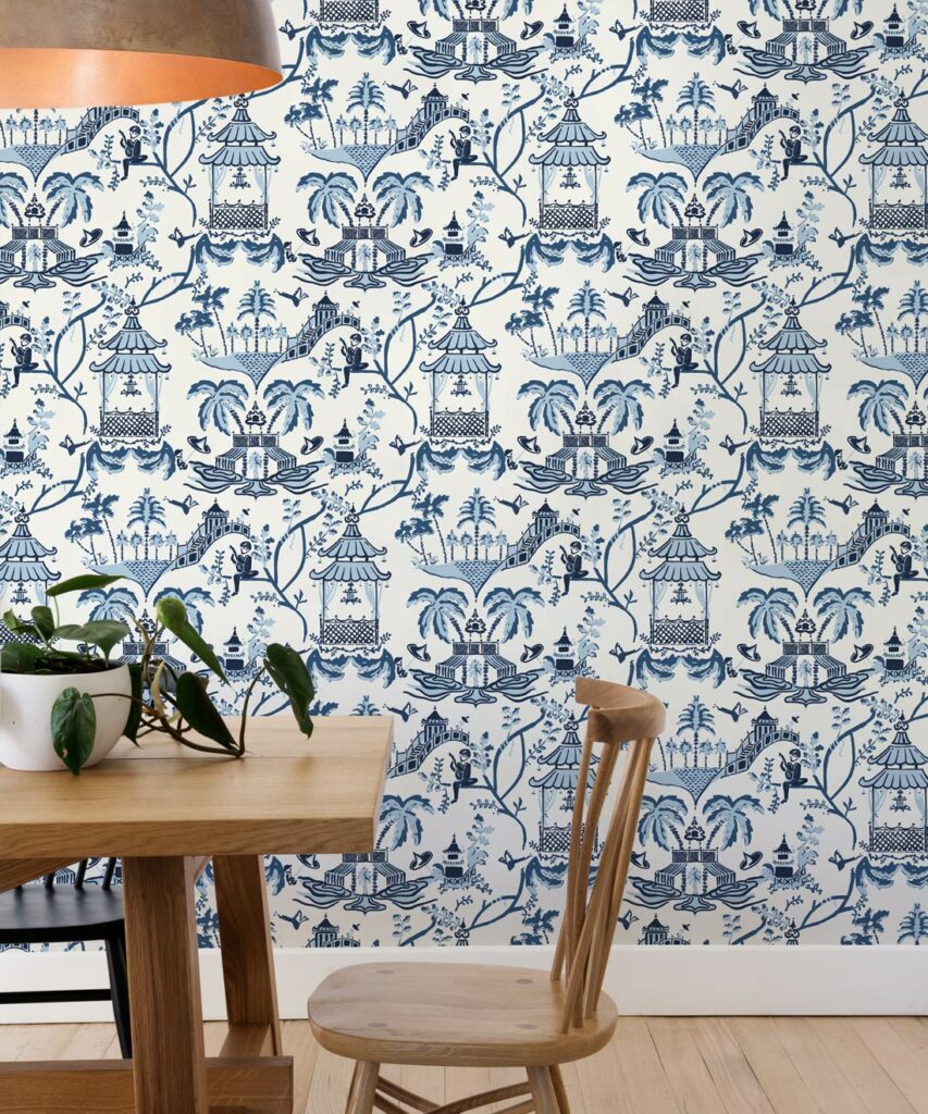 Mulberry Wallpaper • Dianne Bergeron • Indigo • Insitu