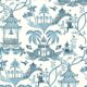 Mulberry Wallpaper • Dianne Bergeron • Prussian Blue • Swatch