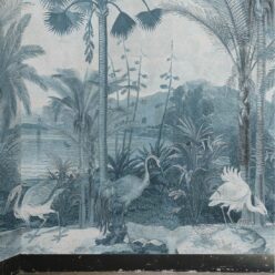 South Asian Subcontinent Wallpaper Mural •Bethany Linz • Palm Tree Mural • Indigo • Insitu