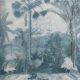 South Asian Subcontinent Wallpaper Mural •Bethany Linz • Palm Tree Mural • Indigo • Insitu