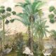 South Asian Subcontinent Wallpaper Mural •Bethany Linz • Palm Tree Mural • Pink • Swatch