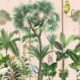 Indian Summer Wallpaper Mural •Bethany Linz • Palm Tree Mural • Pink • Swatch