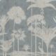 Shadow Palms Wallpaper Mural •Bethany Linz • Palm Tree Mural • Blue • Swatch