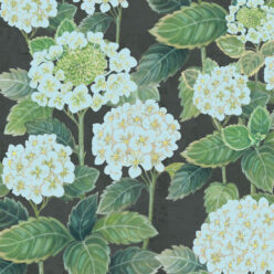 Hydrangea Garden Wallpaper • Charcoal • Swatch