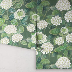 Hydrangea Garden Wallpaper • Green • Rolls