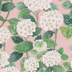 Hydrangea Garden Wallpaper • Pink • Swatch