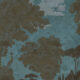 Tuscan Landscape Mural • Italian Wallpaper • Tree Wallpaper • Silhouette Wallpaper • Caramel • Swatch