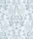 Oceania Damask Wallpaper • Sea Life Wallpaper with Seahorses, Starfish, Jellyfish • Iryna Ruggeri • Aqua • Swatch