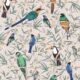 Bamboo Birds Wallpaper • Jacqueline Colley • Mushroom • Swatch