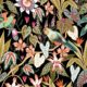 Parrot Jungle Wallpaper • Jacqueline Colley • Black • Swatch