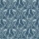 Deep Sea Wallpaper • Floral Wallpaper • Deep Blue• Swatch