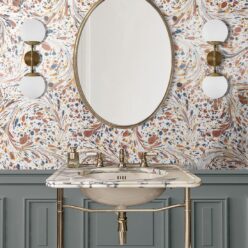 Marble Swirls Wallpaper • Marble Wallpaper • Caramel • Insitu