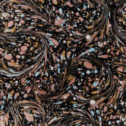 Marble Swirls Wallpaper • Orange • Insitu • Swatch