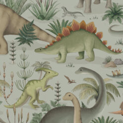 Prehistorica Wallpaper • Dinosaur Wallpaper • Dew • Swatch