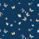 Butterflies Wallpaper • Navy • Swatch