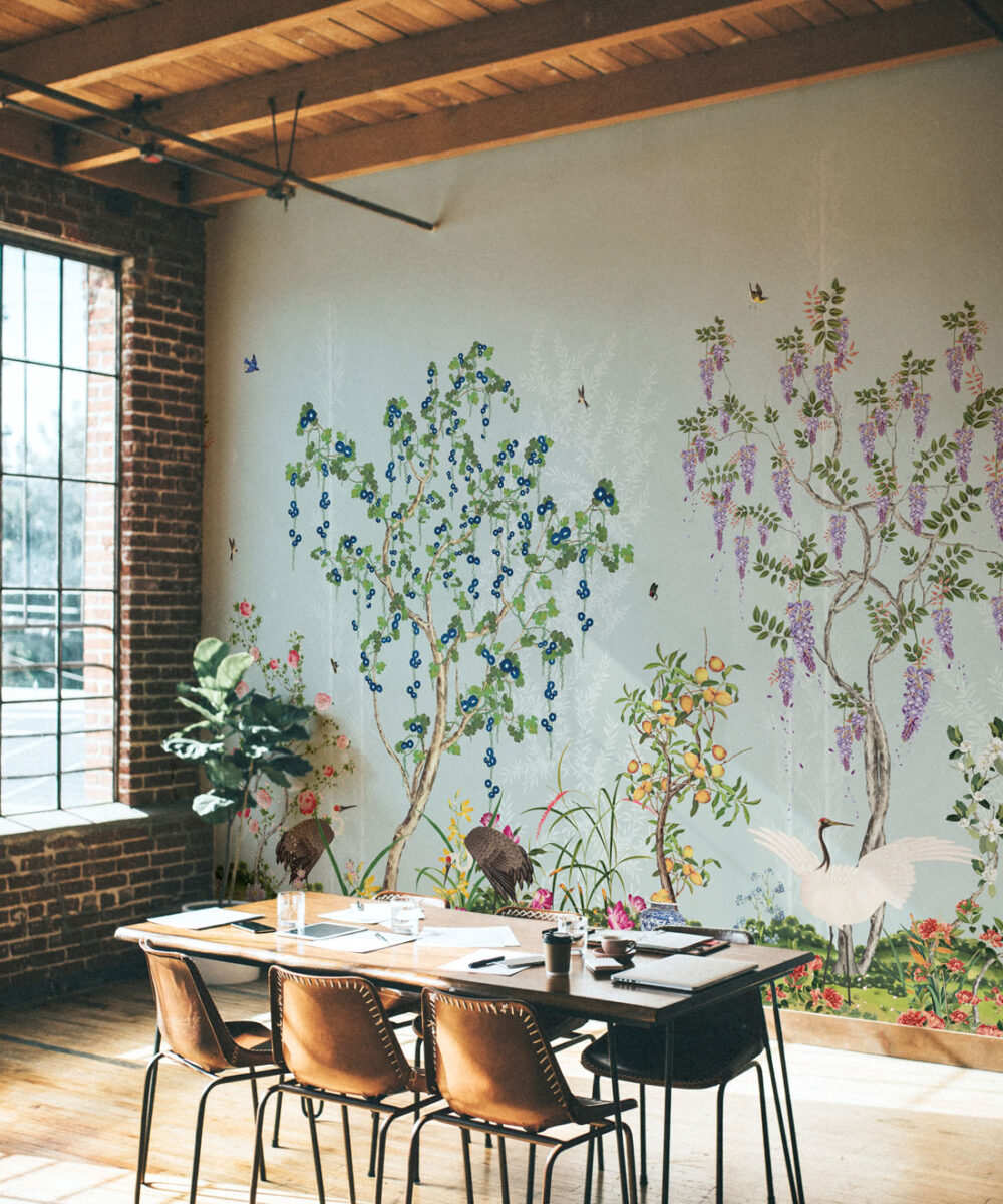 Oriental Garden Mural • Chinoiserie Wallpaper • Milton & King AU