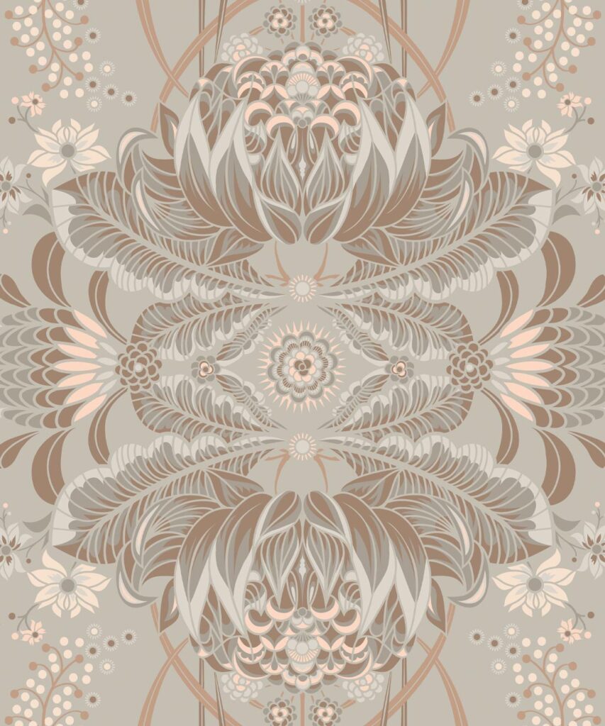 Bush Beauty Wallpaper • Beige • Swatch