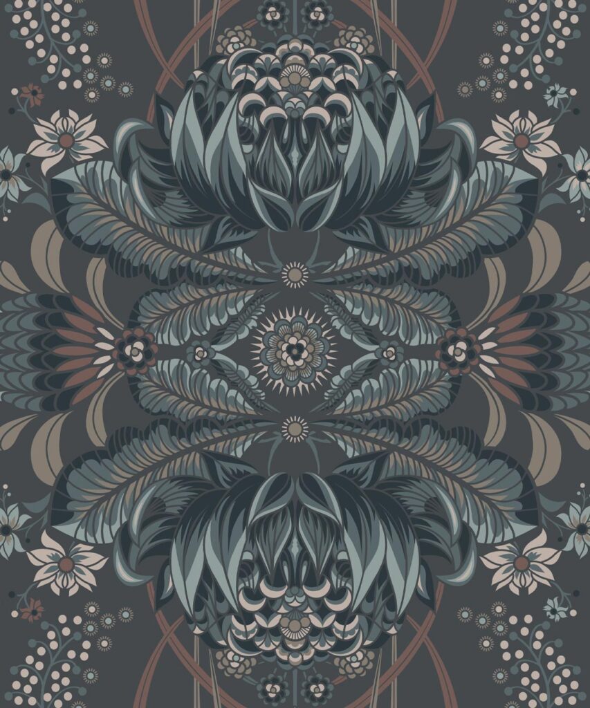 Bush Beauty Wallpaper • Denim • Swatch