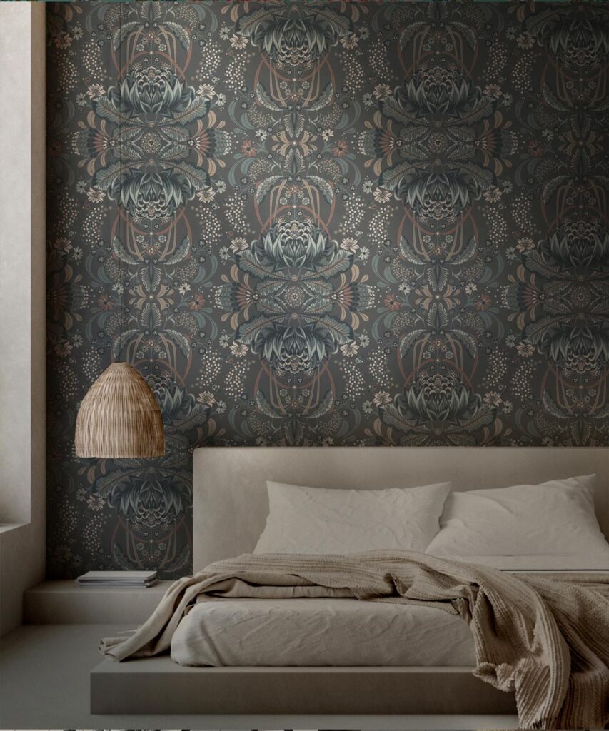 Bush Beauty Wallpaper • Denim • Insitu